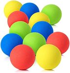 Pllieay 12 Pieces 2.4 Inch Soft Foam Balls Lightweight Mini Indoor Toys Play Balls for Safe Fun, Bright Colors, Birthday Party for Boys and Girls