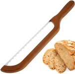 Serrated Bread Bow Knife,Stainless Steel Bread Cutting Tool,15.7in Fiddle Bow Handle Design Bread Slicer,Sourdough Slicer Knife for Sourdough Loaf Baguettes Bagels