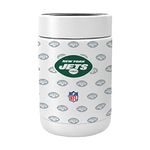 Bud Light & NFL Licensed New York Jets Stainless Steel Can Koozy - Vacuum Sealed Can Cooler for 12 oz Regular Cans - 1 Pack: 2 Sided Beverage Apparel Design - Holiday, Tailgating, Bars or BBQ