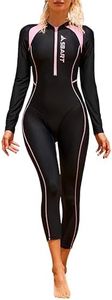 KEOYA Women’s Dive Skin One Piece Lightweight Rash Guard Long Sleeve Full Sun Suit Breathable Sun Protection Swimming Suit XL