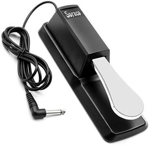 Soraco Sustain Pedal Universal for Yamaha Casio Roland Korg Behringer Moog Piano Midi Electronic keyboards Style with Polarity Switch, 1/4'' Input Plug