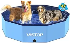 VISTOP Large Foldable Dog Pool, Har