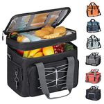 Maelstrom Collapsible Soft Sided Cooler - 60 Cans Extra Large Lunch Cooler Bag Insulated Leakproof Camping Cooler, Portable for Grocery Shopping, Camping, Tailgating and Road Trips，Black