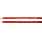 General Pencil 6B Extra Soft Charcoal Pencil - Pack of 2