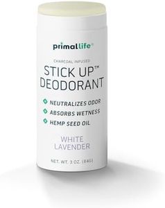Stick Up Natural Deodorant for Women and Men with Bentonite Clay Powder, Arrowroot, Magnesium, Zinc, 3 oz. Vegan Deodorant for 3-4 months, White Lavender - Primal Life Organics