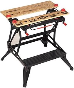 BLACK+DECKER Workmate Plus, Work Bench Tool Stand Saw Horse, Dual Height with Heavy Duty Steel Frame, WM825