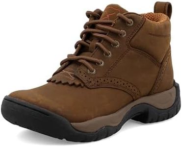 Twisted X Women's 4" All Around Work Boot, Round Toe, Brown, 8 M