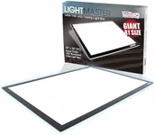 US Art Supply Lightmaster Giant 45-1/4" Diagonal (A1) 26 3/4" x 36 3/4" LED Lightbox Board- 12-Volt Super-Bright Ultra-Thin 3/8" Profile Light Box Pad with 110V AC Power Adapter & Dimmable LED Lamps