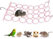 Rat Climbing Net Toy for Cage, Rat Toys for Pet Rats, Bird Hemp Rope Perch Swing, Ladder Rope Bridge Hanging Hammock, Small Animal Activity Toy for Gerbil, Mouse, Mice, Parrot, Bird