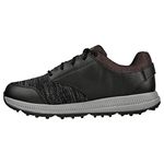 Skechers Men's Elite 5 Range Relaxed Fit Waterproof Spikeless Golf Shoe Sneaker, Black/White, 7.5