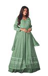 RUDRAPRAYAG Women Maxi Gown Green