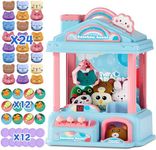 ROHSCE Mini Claw Machine for Kids | Electric Vending Machine Toy Arcade Game Toy with Mini Prizes, Candy Claw Machine Toys Adjustable Sound and Music, Birthday Gifts for Girls
