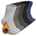 SIHOHAN Mens Wool Socks, 5 Pairs Winter Thermal Wool Socks, Thick Boot Mens Socks for Ski Walking Hiking