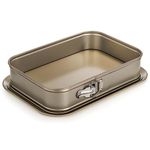 SOUJOY Springform Cake Pan, Non-stick Rectangle Cheesecake Pan, Large Cake Pan with Removable Bottom, Ice Cream Cake Bakeware, 14" x 9" x 3"