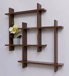 FireBees Wall shelve for Living Room,Book Shelf for Home,Wall shelve,Interior Decoration Items,Wall Decor,Book Shelf for Wall,Wall Hanging for Home Decoration (Brown)