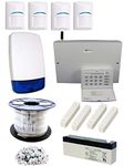 Texecom Veritas R8 PLUS, LED Keypad Wired Burglar Alarm Kit, 4 BOSCH PIRs with GSM Dialler