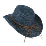 Street27 Unisex Straw Hat (Street27-SHP_Navy Blue_Free Size)