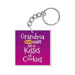 YaYa cafe Mothers Day Gifts For Grandma Never Runs out of Kisses and Cookies Keychain Keyring