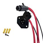 HSOKEW Trolling Motor Plug, 4-Wire 12V 10AWG Trolling Motor Plug and Receptacle Quick Connect Kit Compatible With Minn Kota Marine Boat kayak Heavy-Duty Male & Female Trolling Motor Plugs (3-Wire)