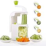 Vegetable Spiralizer 4-Blade Veggie Spiralizer Vegetable Slicer Zucchini Spiralizer Noodles Maker Spiralizer Spiral Slicer Veggie Pasta & Spaghetti for Low Carb/Paleo/Gluten-Free Meals/Salad