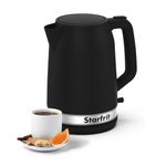 Starfrit Electric Kettle - 1.7L Capacity - Water Level Indicator - Automatic Shut-Off - 1500W – Black