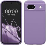 kwmobile Case Compatible with Google Pixel 8a Case - TPU Silicone Phone Cover with Soft Finish - Violet Purple