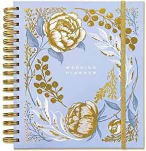 Rachel Ellen Designs Ltd Powder Blue Luxury Wedding Planner Journal with Sections, Checklists, and Pockets