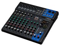 Yamaha MG12XUK Mixing Console - Compact mixer with 12 input channels, SPX digital effects, USB audio functions and D-PRE mic preamps (Knob Version),Black