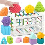 Montessori Toys for 1 1+ Year Old Toddler,14 Pcs Baby Toys 3-6-12-18 Months Sensory Bin Toys, Colorful Cube Baby Learning Sorter Toy Christmas Birthday Gifts Stocking Stuffers for Kids 1-3