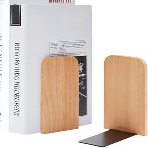 Serre Livre Bois 2 Pièces 17 x 12 x 10,5 cm - pour l'école, Le Bureau et la bibliothèque - Bois de hêtre Cale Livre Etagere Serre-Livres Presse Livre Bloc Livre Bloque Livre Porte CD Décoratifs