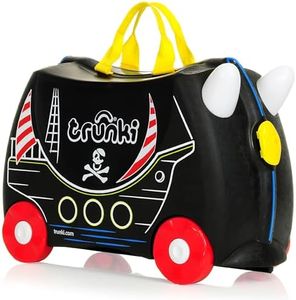Trunki Maleta Infantil – Maleta Niño – Equipaje Infantil Cabina – Maleta Correpasillos Pedro El Pirata (Negro)