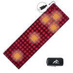 MANTUOLE Heated Sleeping Bag pad, Heated Sleeping Bag Liner, 5 Heating Zones, Operated by 5V/3A Type-C Battery Power Bank (Battery NOT Included) or Other Type-C Power Supply. Type-C.