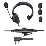 stdgove Walkie Talkie Over The Ear Headset Noise Reduction Earmuff Headphone Earpiece Ptt Boom Mic for Baofeng Retevis Sancom Kenwood uv5r uv 5r uv-5r rt21 rt22 2 Pin Radio(Big Earmuff Single Ear)