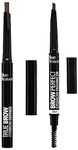 Blue Heaven Artisto Eyebrow With Styler- (Grey), Grey,+ Walkfree Eye Brow Definer Roll On Stick - Brown, Brown,