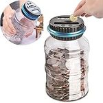 Pup Go Digital Saving Money Box UK Coins Automatic Counting - Large Capacity Transparent Money Saving Jar with LCD Display, Coin Money Bank Piggy Bank Gift for Kids and Adult