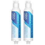 AQUA CREST Inline Water Filter, Dedicated for Car Washing, Window & Yard Cleaning, Effectively Reduce Hard Water Spots, Soften Water, Upgraded Formula, Pack of 2