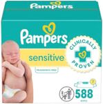 Pampers Baby Wipes Sensitive Perfume Free 7X Refill Packs 588 Count