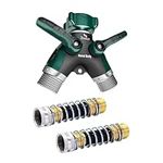 2 Way Hose Splitter + 2 Kink Free 8cm Hose Savers