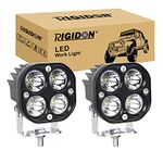 RIGIDON 2 Pcs 3 inch 40W Spot Lights, 12V 24V Led Work Lights, Driving Lights Lamp for Car Off road Boat Truck 4x4 SUV ATV Tractors Excavator Motorcycle Pickup, 6000K White Spotlight Fog Lamp