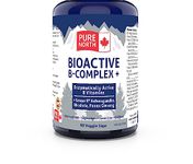 Pure North Naturals - Bioactive B-Complex Vitamin Supplement 90 vcaps - Enzymatically Active B Vitamins, Sensoril Ashwagandha, Rhodiola, Panax Ginseng - 3rd Party Tested -Formulated & Made in Canada