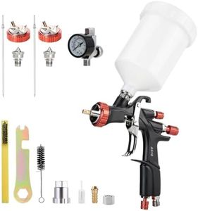 AEROPRO TOOLS R500 LVLP Air Spray Gun with 1.3/1.5/1.7mm Nozzles & Air Regulator, A610 Paint Guns Automotive, Car Paint Gun Sprayer, Paint Gun for House Painting, Car, Furniture, Varnish and Top Coat