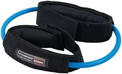 Power Systems Versa Cuff, 2 Padded Cuffs with Resistance Tubes for Wrists and Ankles, Resistance Band Level: Heavy, Light Blue, 12 Inches, (84316)
