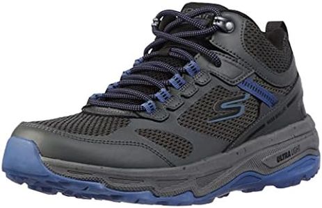 Skechers Men's Go Run Trail Altitude-Marble Sneaker, Charcoal/Blue, 7.5
