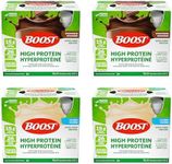 BOOST 15g Protein Meal Replacement Drink, Chocolate and Vanilla Variety Pack, 6x237ml, Case Pack of 4, Packaging May Vary