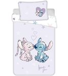 Jerry Fabrics Lilo and Stitch Baby Purple Reversible Bed Linen Pillow Duvet Set 100 x 135 cm Toddler