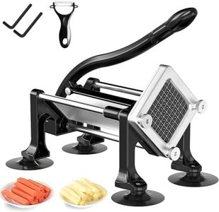 SeewtLice Commercial French Fry Cutter Stainless Steel, Potato Cutter for Fries with 3/8Inch Blade, French Fries Cutter with Suction Feet, Suitable for Cucumber, Potato, Carrot