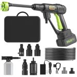 MIMYTH Cordless Power Washer; 990 PSI Cordless Pressure Washer with Battery&Charger & 6-in-1 Nozzle; powerwashers for Home; Portable Power Washer for car wash, Yard (990PSI)