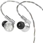 ARTTI T10 Pro in-Ear Monitor, Dual Magnetic Circuit 14.2mm Planner Driver HiFi IEM Earphones, Wired Gaming Earbud with Full Metal Housing, Detachable OFC Cable for Singer Musician Audiophile(Silver)