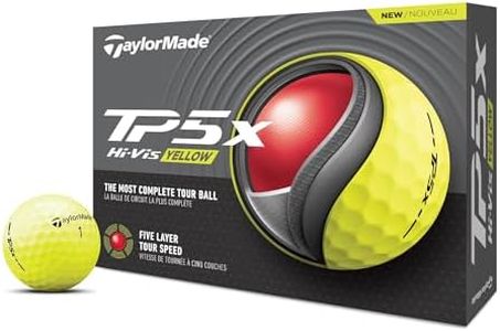 TaylorMade Golf 2024 TP5X Golf Balls Yellow ONE Dozen