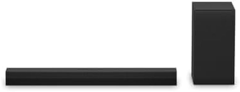 LG S40T - Smart Soundbar, 300W, 2.1 Channel, Dolby Digital and DTS Surround Soundbar, Wide Connectivity, HDMI, Bluetooth, USB, Optical Input, Black